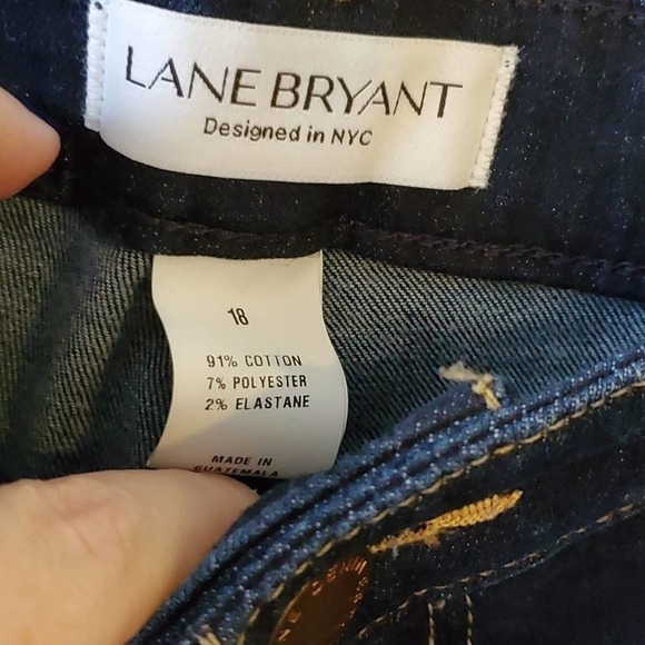 LANE Bryant rolled hem cropped high rise stretch jeans plus size 18 - Picture 3 of 5